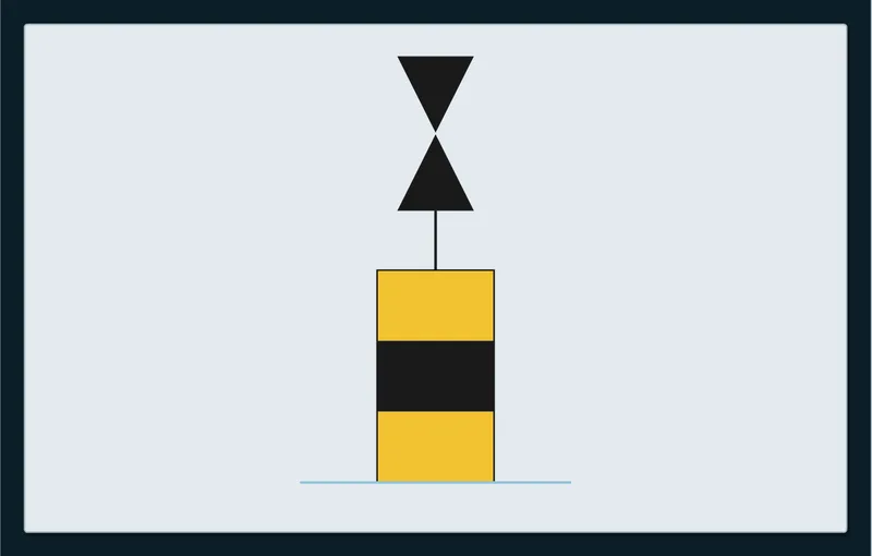 An isolated danger mark